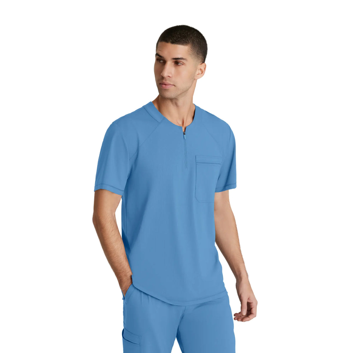Néo - Zippered round neck tunic - Men - Skechers Slip-ins SKECHERS SLIP-INS KNITS  Sky Blue / XL