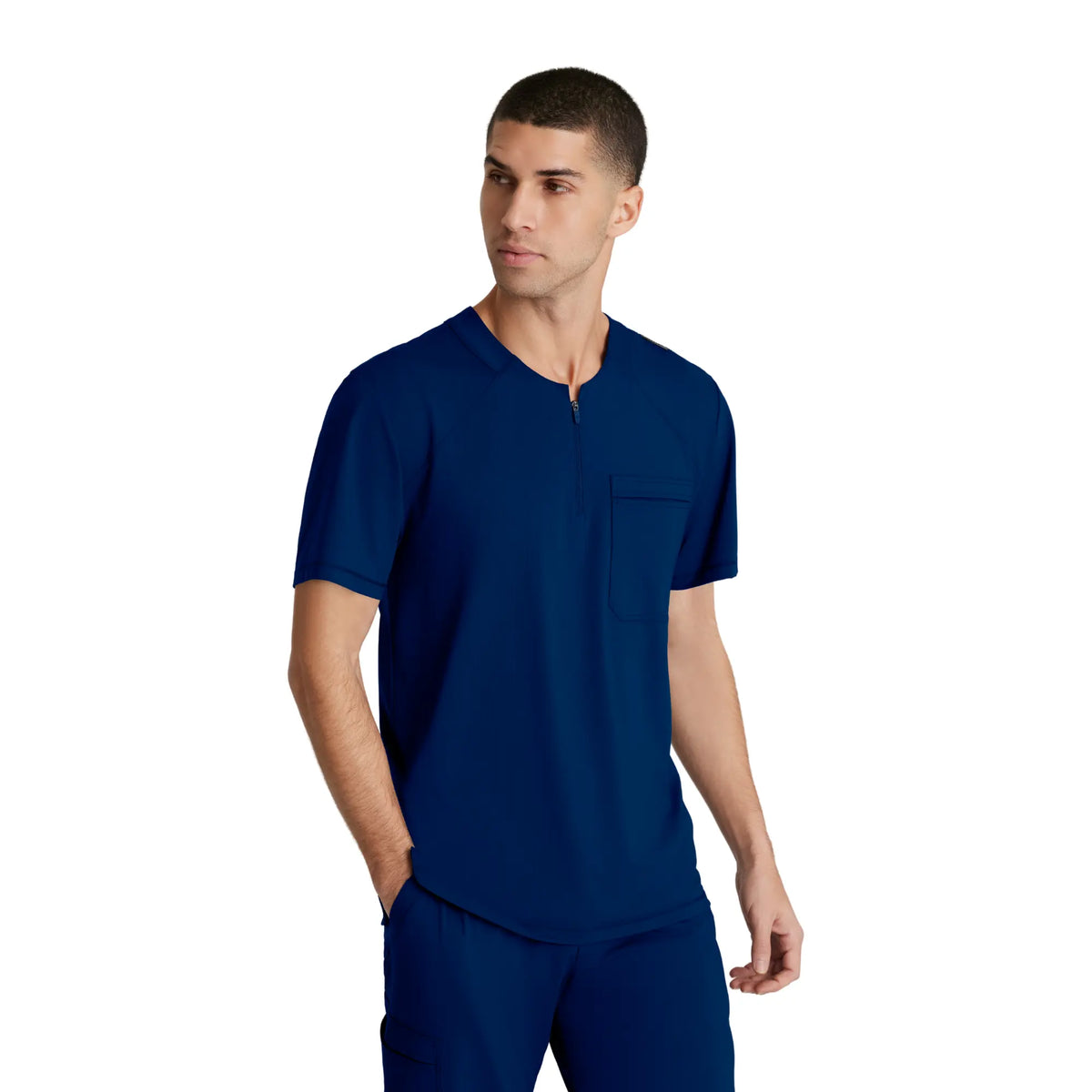 Néo - Zippered round neck tunic - Men - Skechers Slip-ins SKECHERS SLIP-INS KNITS  Navy Blue / XL