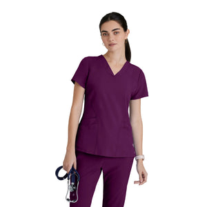 Norma - V-neck medical t-shirt - Women - Barco One BARCO  Bordeaux / XL
