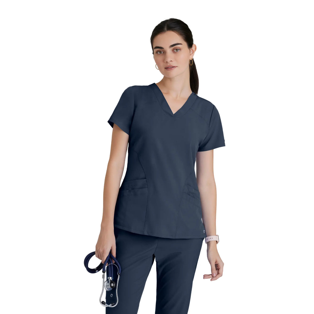 Norma - V-neck medical t-shirt - Women - Barco One BARCO  Anthracite Gray / XL