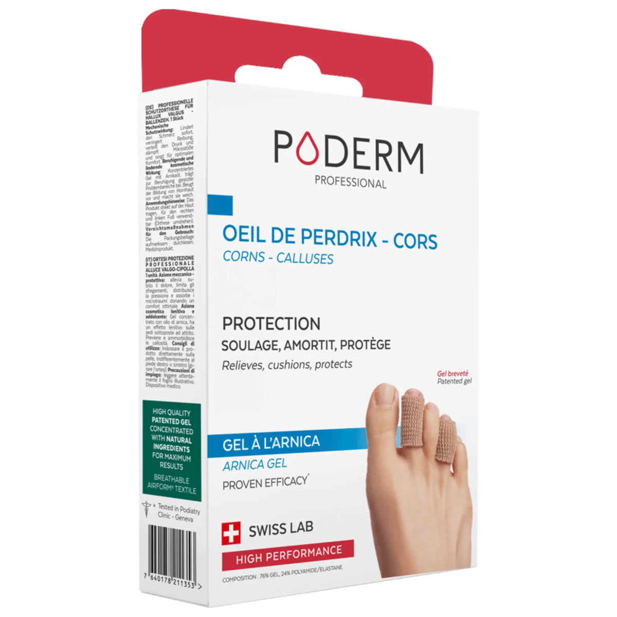 Partridge eye - Corns - Digitube Arnica gel - Poderm Professional