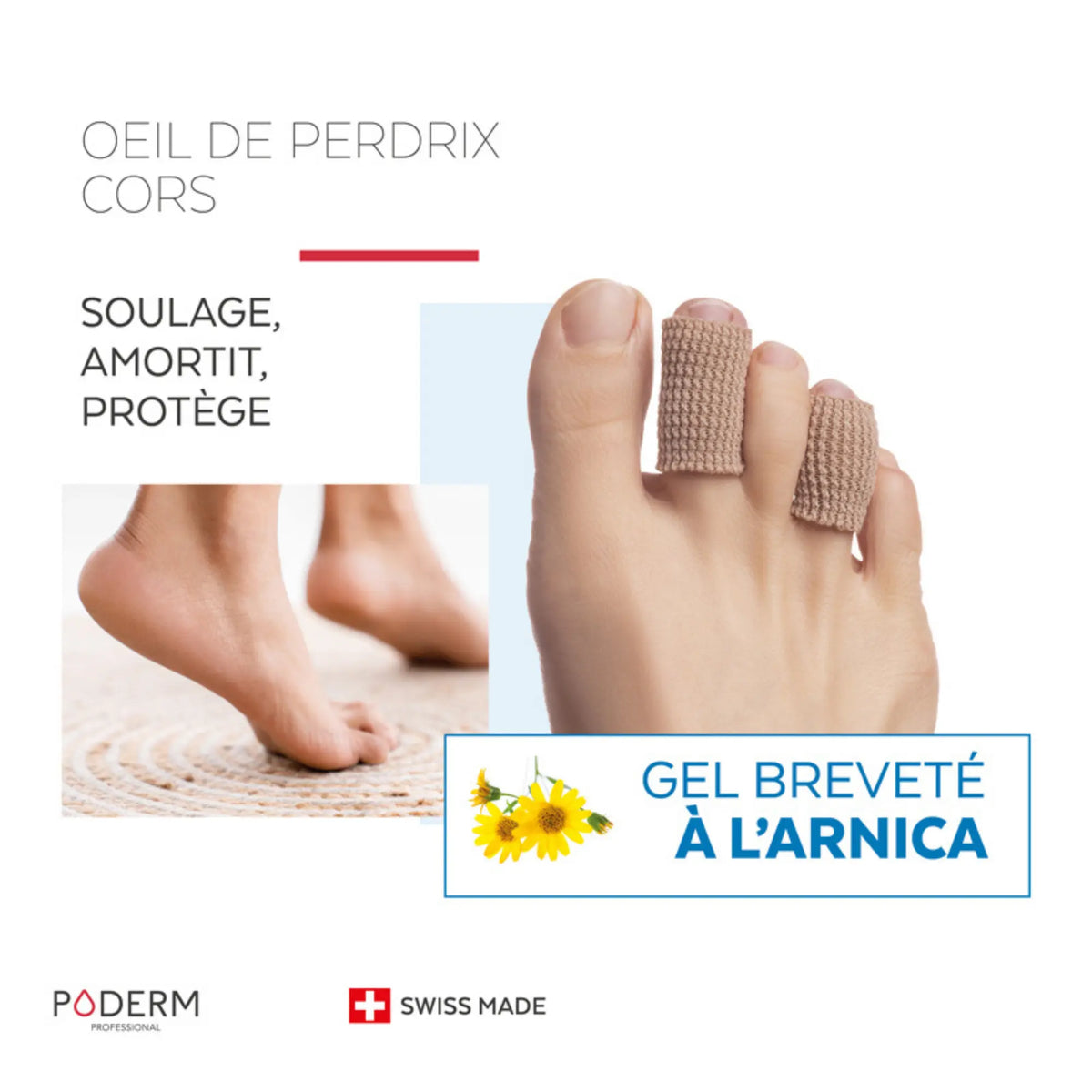 Partridge eye - Corns - Digitube Arnica gel - Poderm Professional
