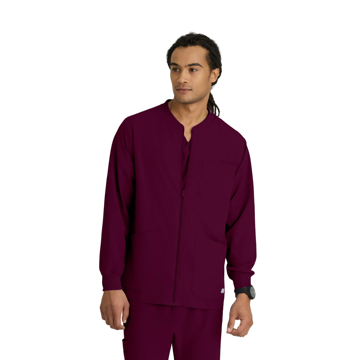 Oly - Veste médicale col rond - Homme - Skechers SKECHERS  Bordeaux / XL
