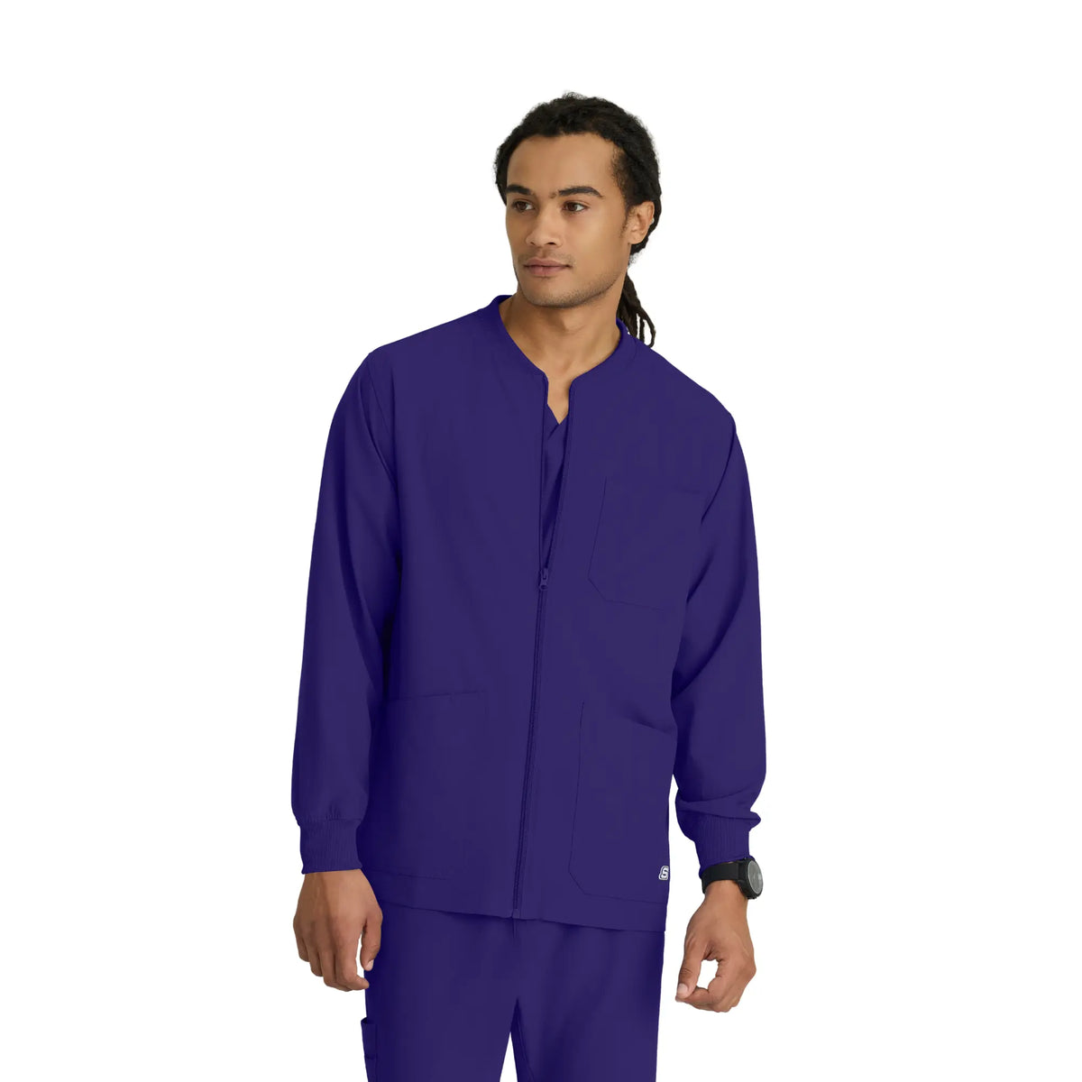 Oly - Veste médicale col rond - Homme - Skechers SKECHERS  Raisin / XL