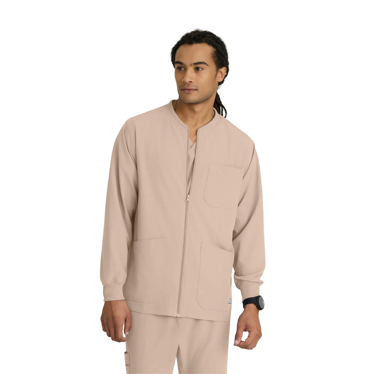 Oly - Veste médicale col rond - Homme - Skechers SKECHERS  Sable / XL