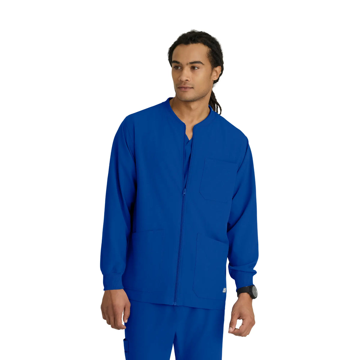Oly - Veste médicale col rond - Homme - Skechers SKECHERS  Bleu Galaxy / XL