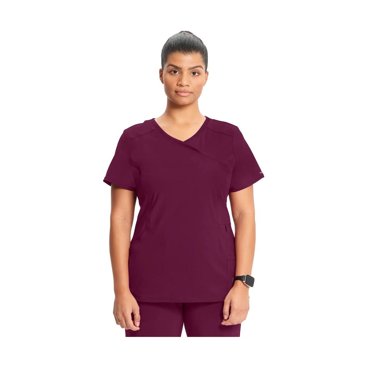 Ondres - Medical Tunic - Wrap - 66 cm - Women - Cherokee - Color 1 Cherokee Medical Uniforms  Burgundy-3XL