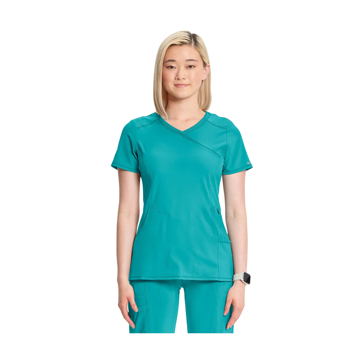 Ondres - Medical Tunic - Wrap-around - 66 cm - Women - Cherokee - Duck Blue