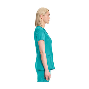 Ondres - Medical Tunic - Wrap-around - 66 cm - Women - Cherokee - Duck Blue