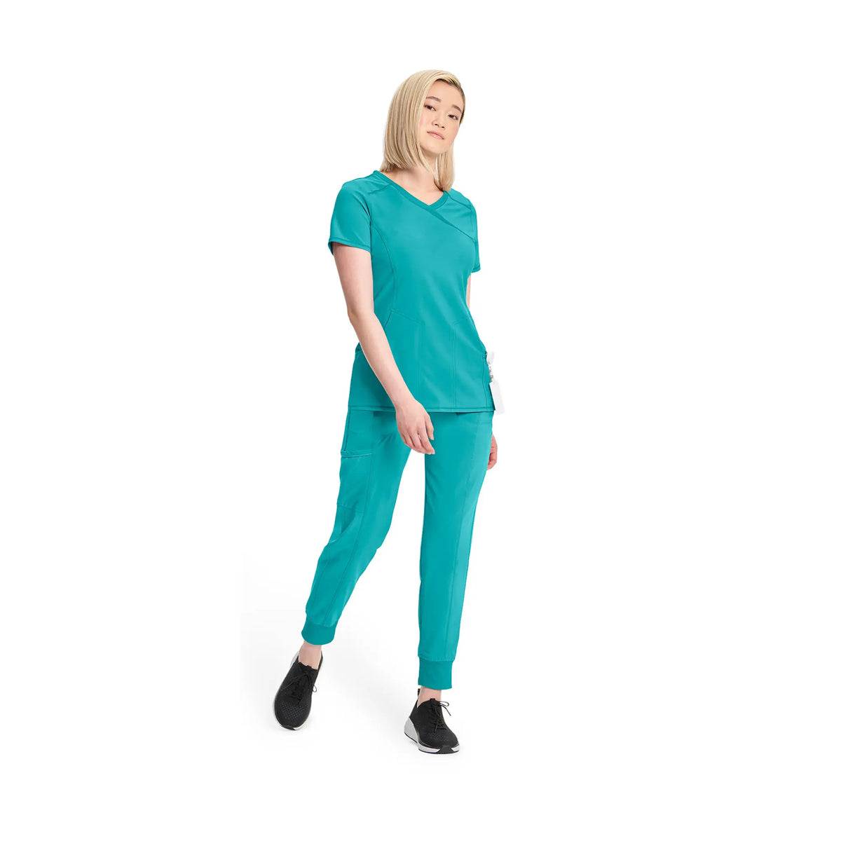 Ondres - Medical Tunic - Wrap-around - 66 cm - Women - Cherokee - Duck Blue