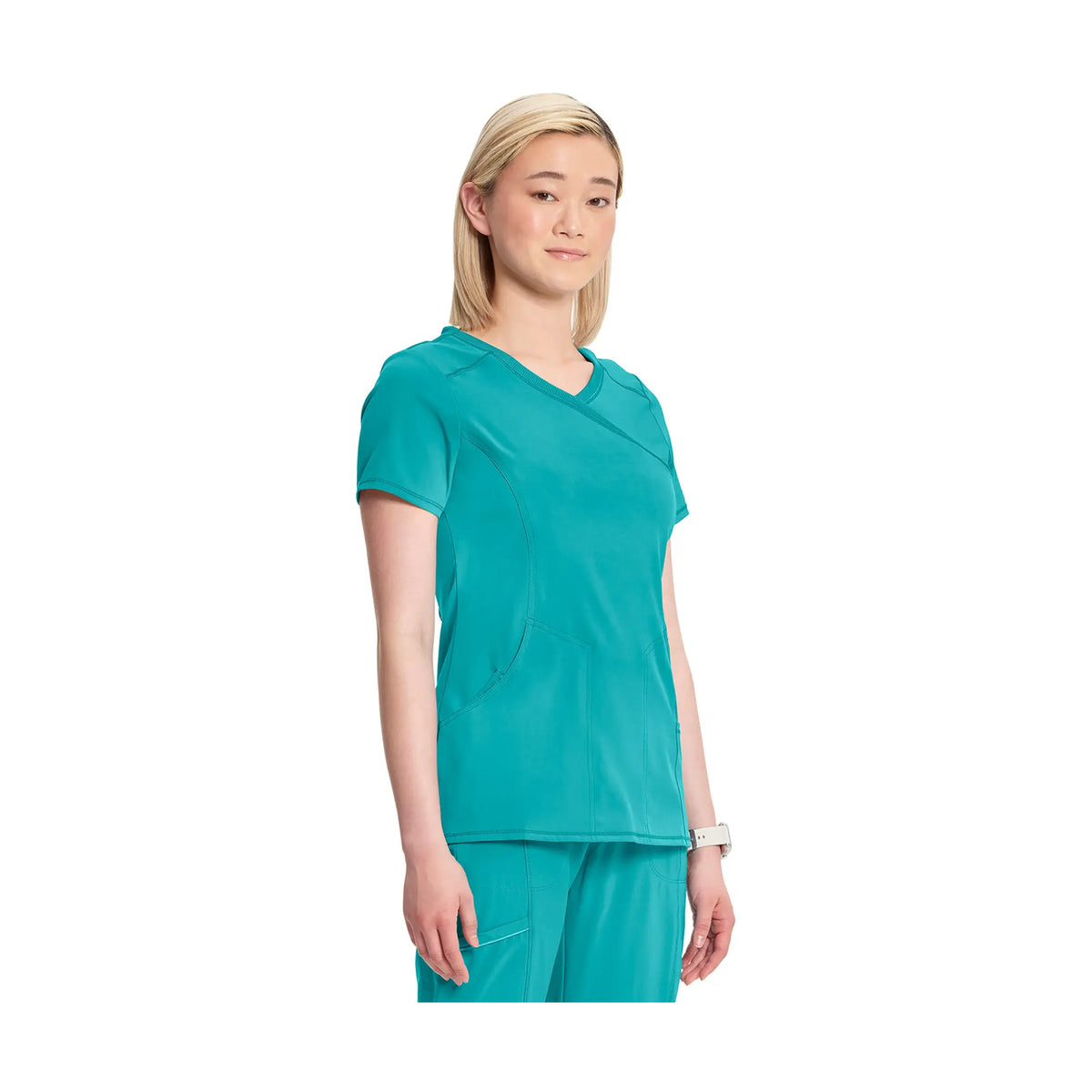 Ondres - Medical Tunic - Wrap-around - 66 cm - Women - Cherokee - Duck Blue
