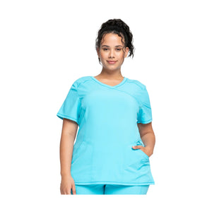 Ondres - Medical Tunic - Wrap - 66 cm - Women - Cherokee - Color 1 Cherokee Medical Uniforms  Blue-Turquoise-3XL