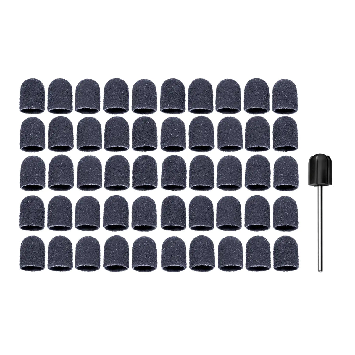 Pack - Round abrasive cap holder 7002 + 50 abrasive caps 0203 Coarse grain - 10 mm - Ruck Ruck 