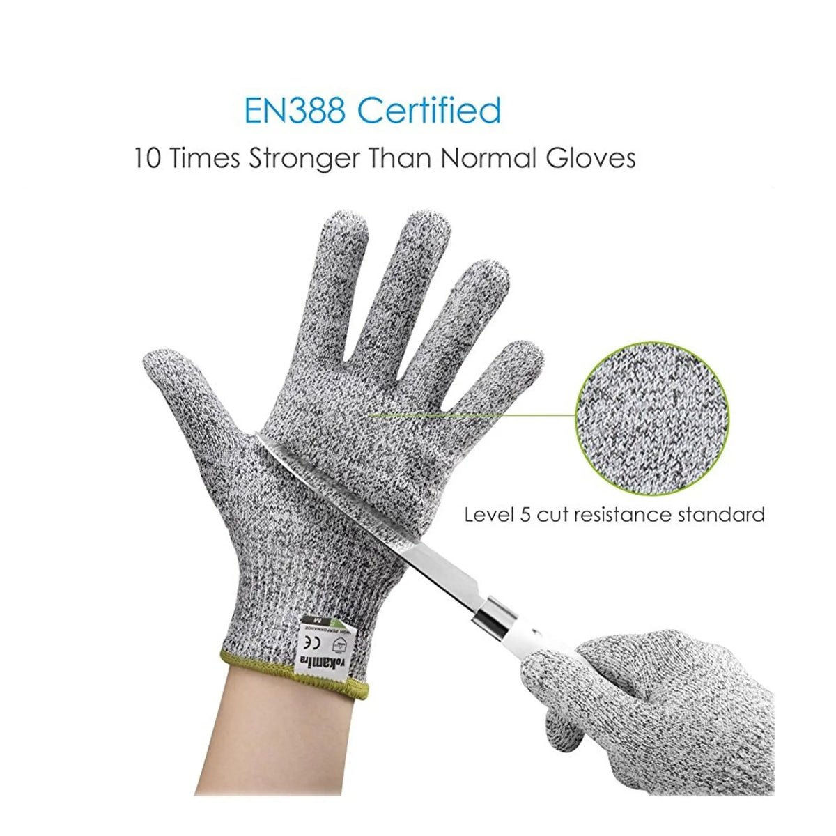Pair of Anti-Cut Protective Gloves - 4 Sizes - My Podologie