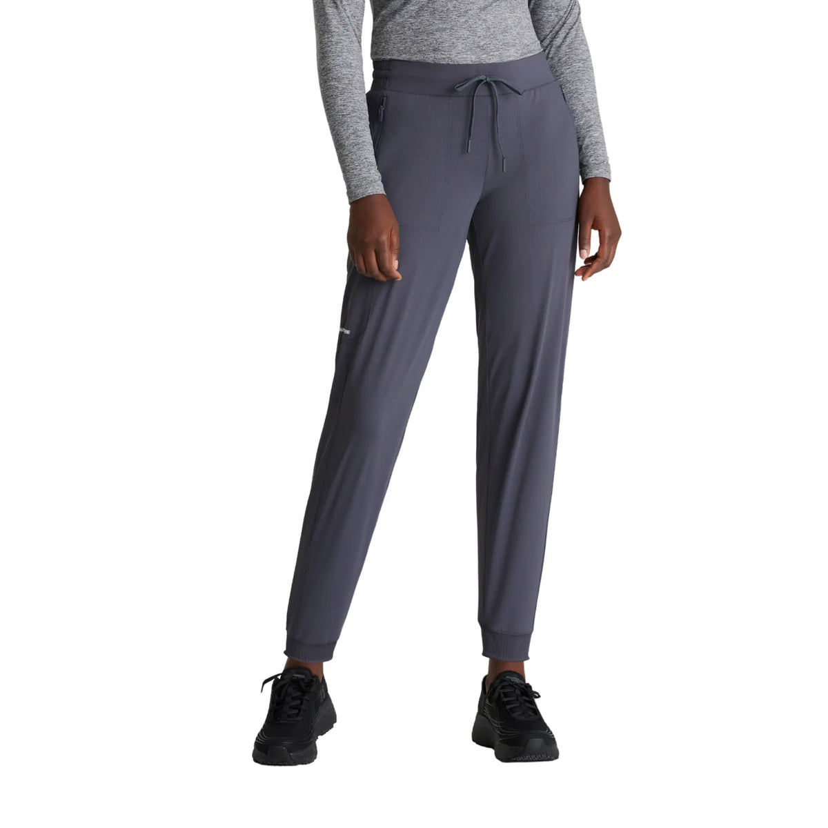 Palmi - High Waisted Medical Joggers - Cargo Pocket - Women - Skechers Slip-ins SKECHERS SLIP-INS KNITS  Charcoal Gray / XL