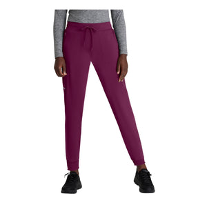 Palmi - High Waisted Medical Joggers - Cargo Pocket - Women - Skechers Slip-ins SKECHERS SLIP-INS KNITS  Burgundy / XL