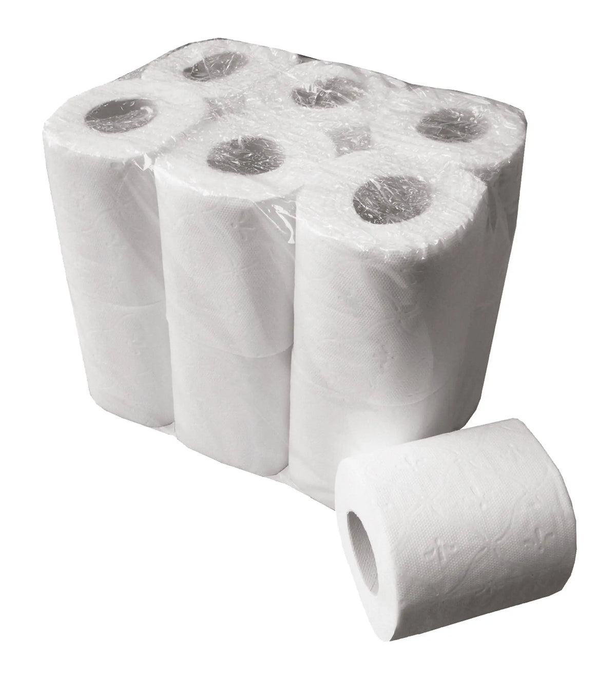 Embossed Toilet Paper 2Ply 180F White - 12 rolls - My Podologie