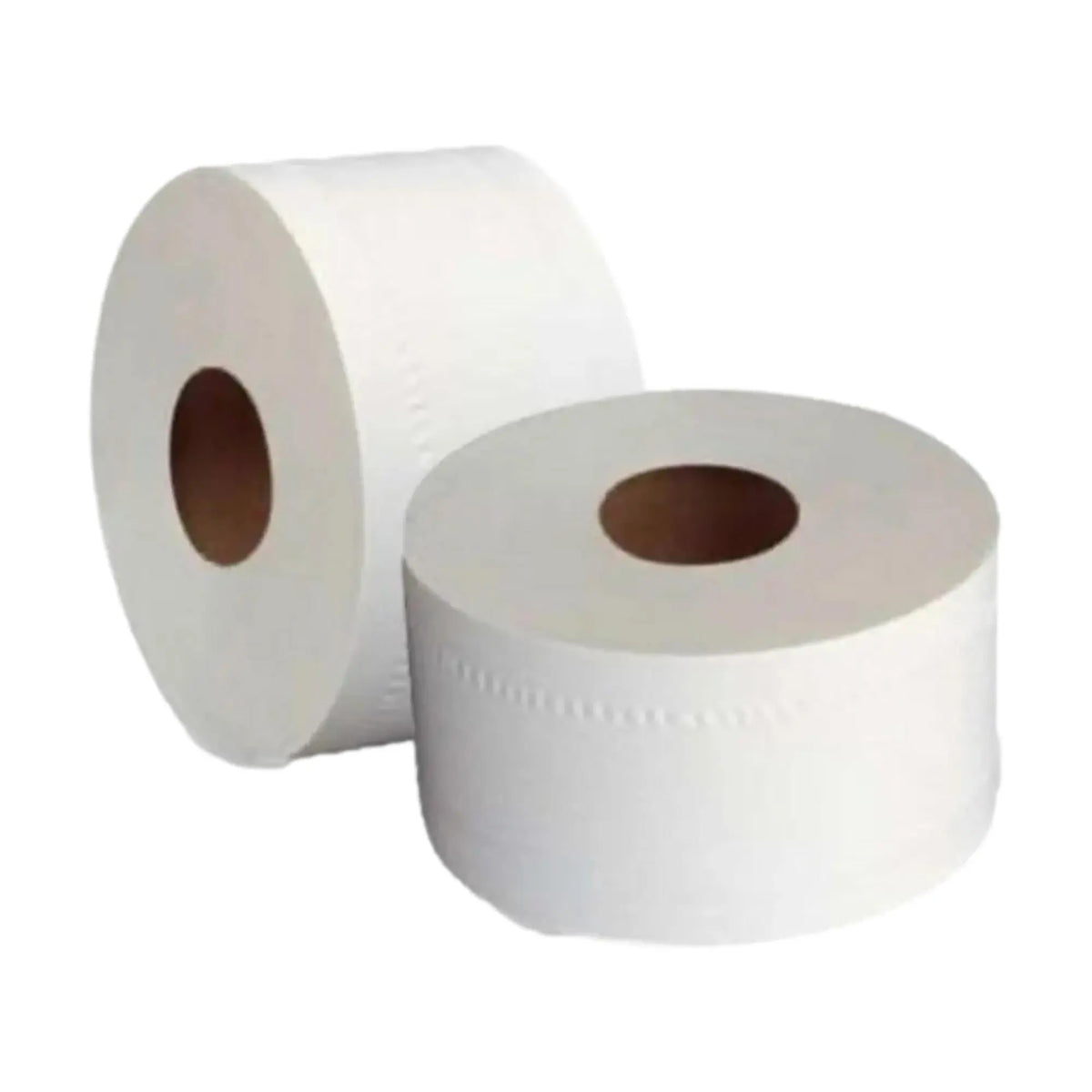 White embossed toilet paper 2 ply - Mini Jumbo - 130 m - 12 Rolls - My Podologie