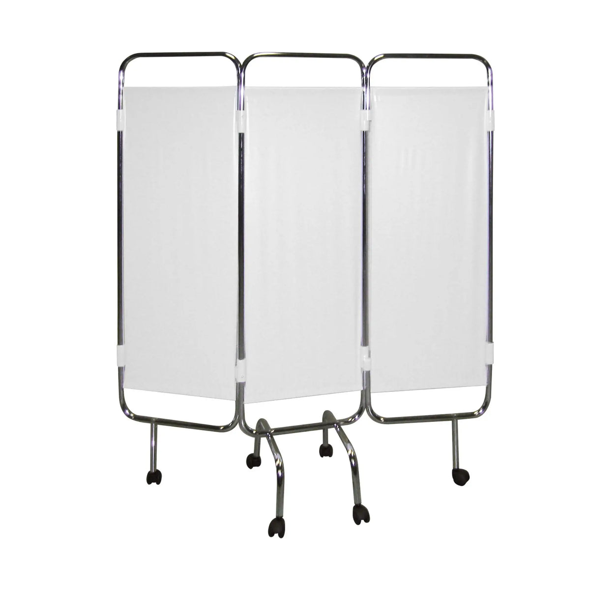 White chrome screen - 3 panels - With casters - CARINA MEDICAL - My Podologie