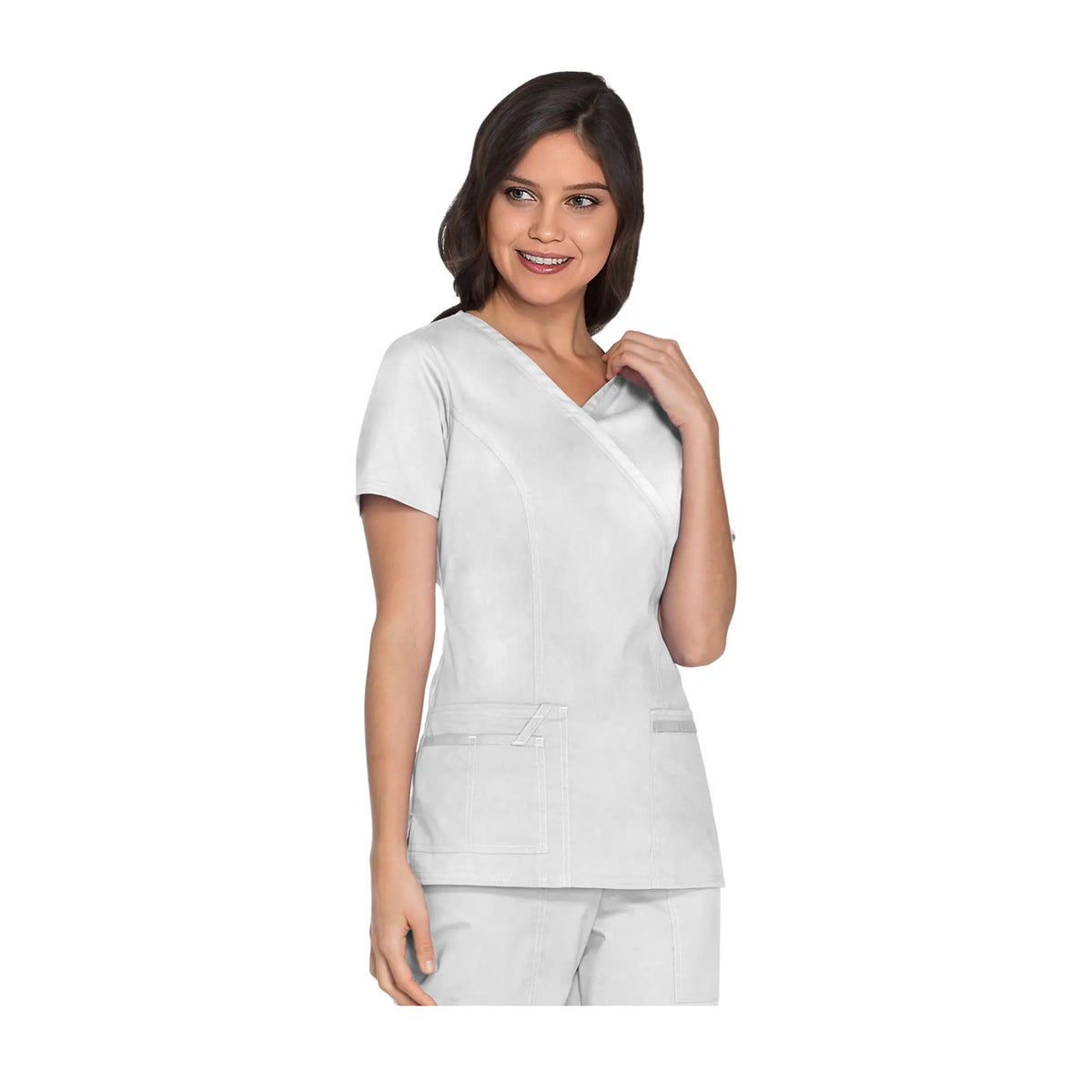 Pau - V-neck wrap tunic - Women - Cherokee Cherokee Authentic Workwear 
