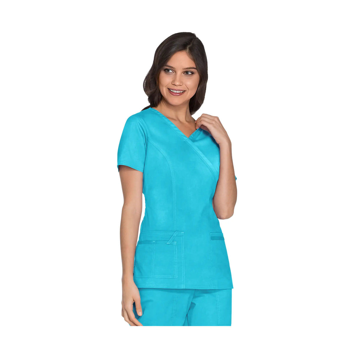 Pau - V-neck wrap tunic - Women - Cherokee Cherokee Authentic Workwear 