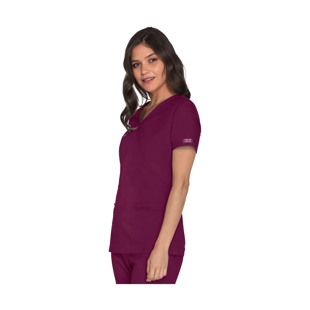 Pau - V-neck wrap tunic - Women - Cherokee Cherokee Authentic Workwear 