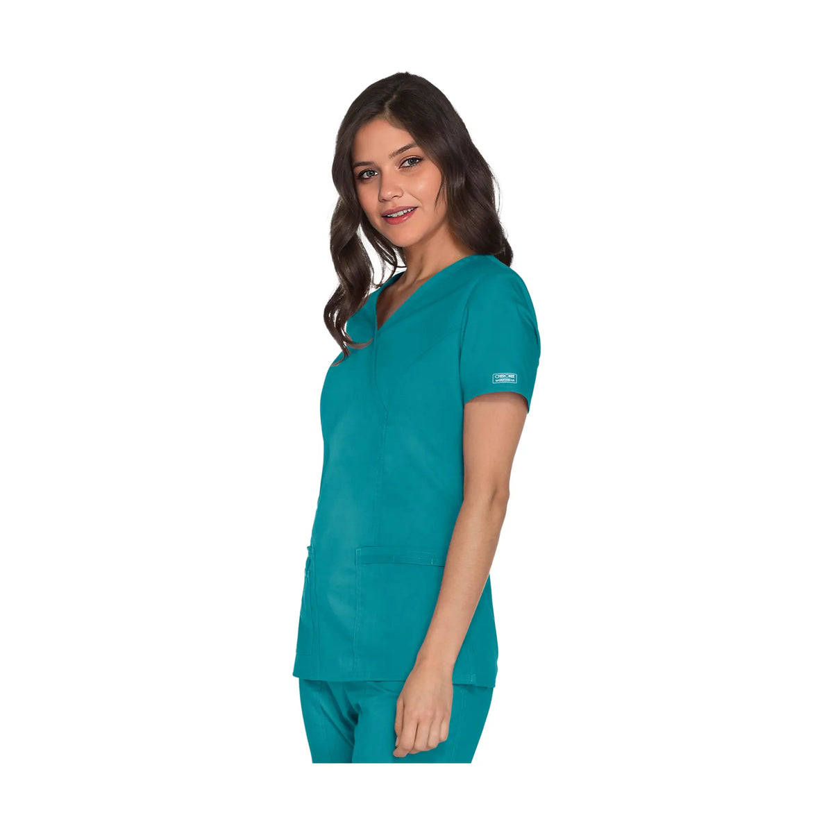 Pau - V-neck wrap tunic - Women - Cherokee Cherokee Authentic Workwear 