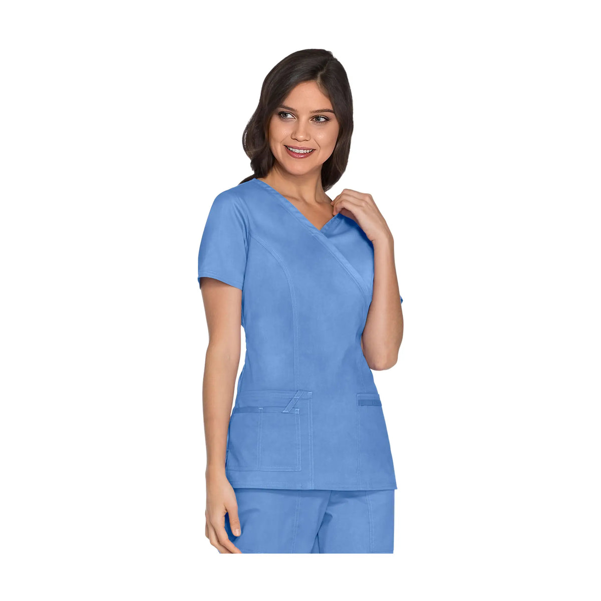 Pau - V-neck wrap tunic - Women - Cherokee Cherokee Authentic Workwear 