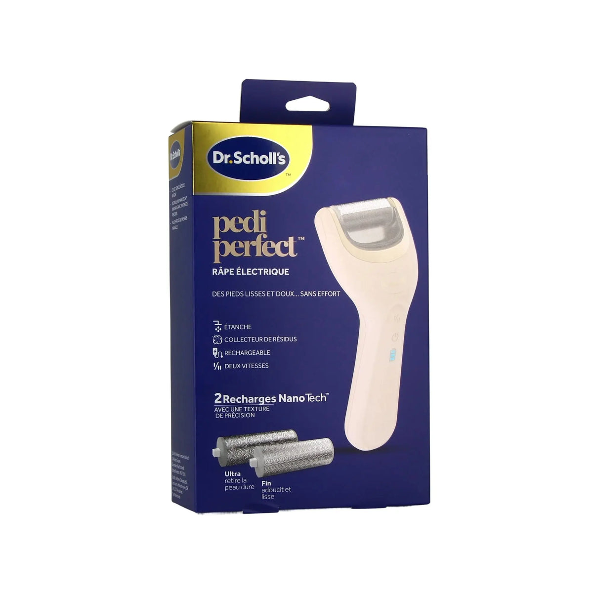 Pedi Perfect Râpe de Pédicurie Électrique rechargeable - Exfoliante et Lissante - Dr Scholl’s Scholl 