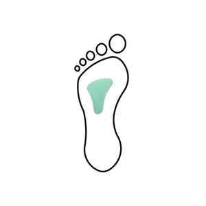 Almohadilla metatarsiana - Forma estómago - ARC - Shore 25-35 - Verde - My Podologie