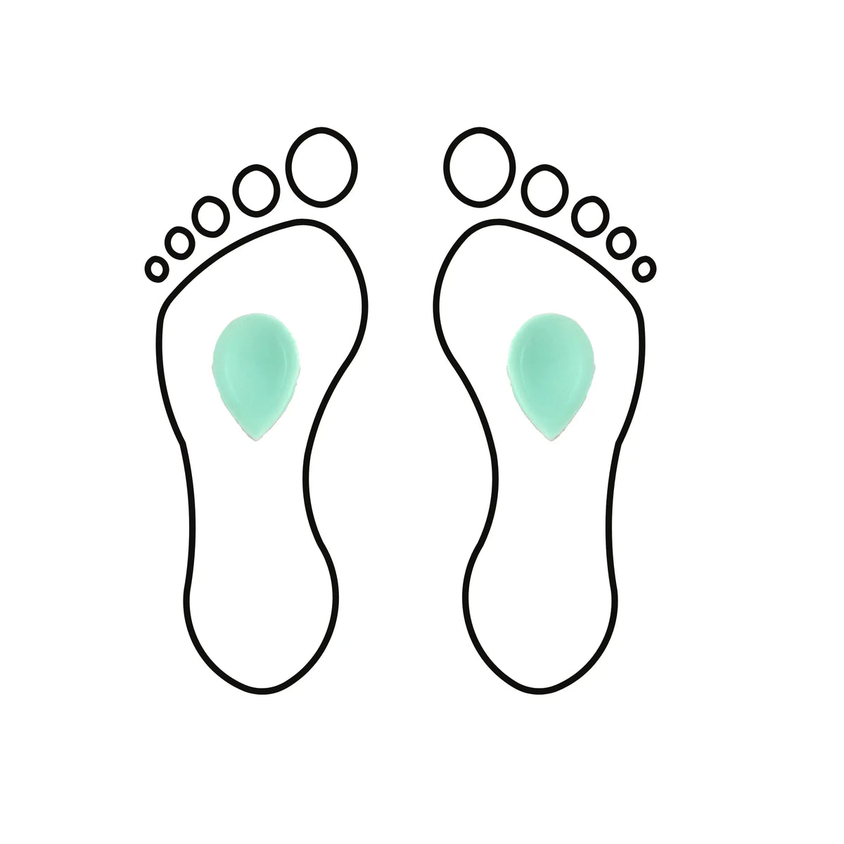 Metatarsal Pad - Drop Shape - ARC - Shore 25-35 - Green - My Podologie