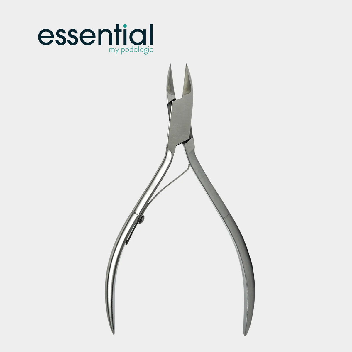 Nail pliers - Straight cut - 13 cm - Flat jaws 16 mm - Rotating spring - Stainless steel - Essential by My Podologie Essential 