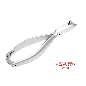Nail nippers - Stainless steel - Satin finish - Concave cut - 14 cm - Sam Sam 