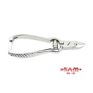 Alicates para uñas - Acero inoxidable - Acabado satinado - Corte cóncavo - Mordazas cónicas - 14 cm - Sam Sam 