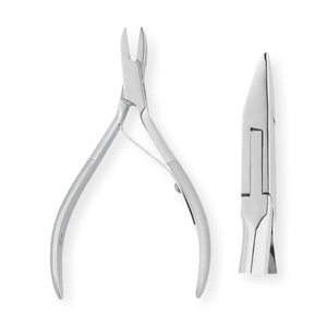 Nail pliers - Straight cut - Flat jaws - Rotating spring - Stainless steel - Elibasic - My Podologie