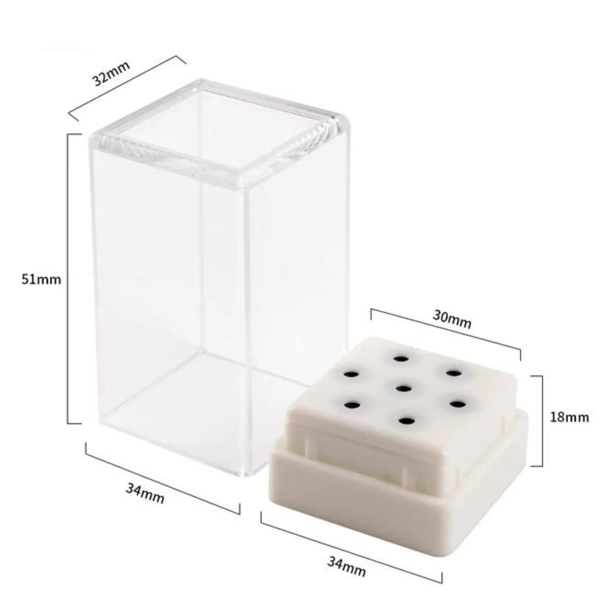 Plastic strawberry holder - 7 acrylic holes - My Podologie