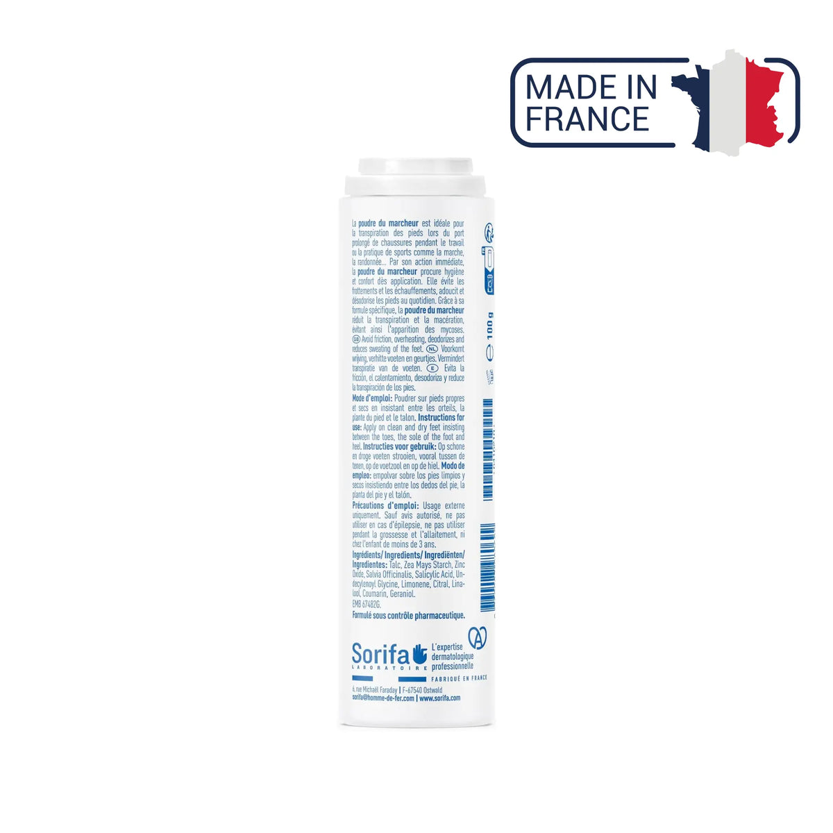 Walker's Powder - Perspiration and maceration of the feet - 100 g Laboratoire Sorifa 