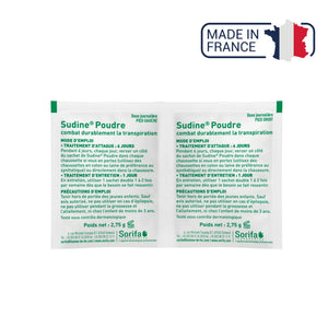 Antiperspirant treatment powder for feet - Sudine Laboratoire Sorifa 