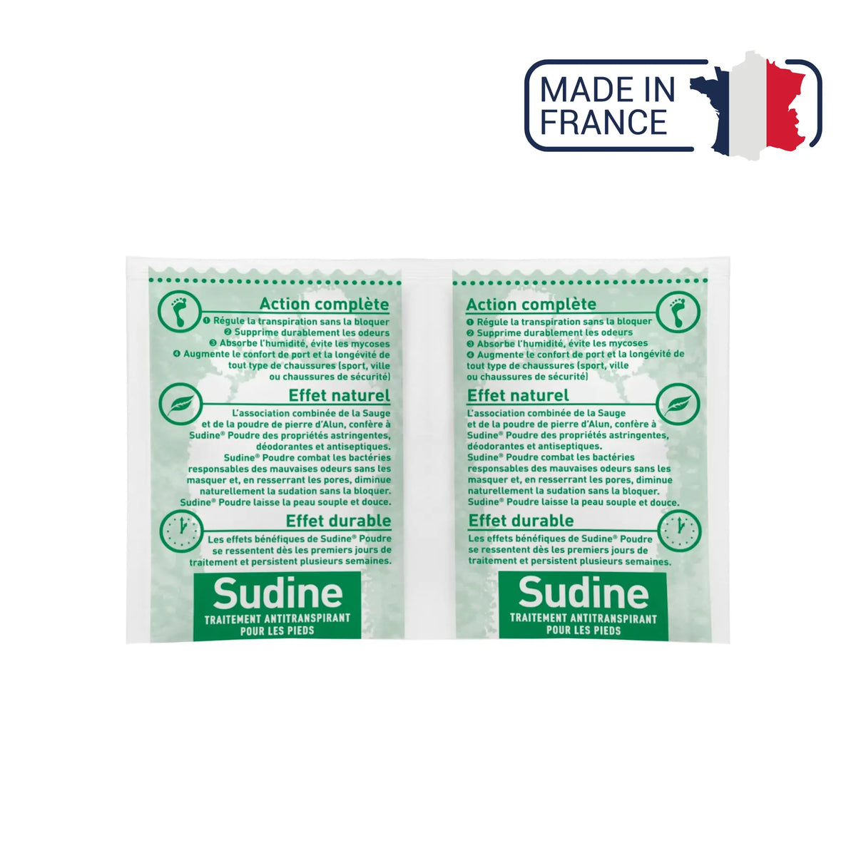 Antiperspirant treatment powder for feet - Sudine Laboratoire Sorifa 