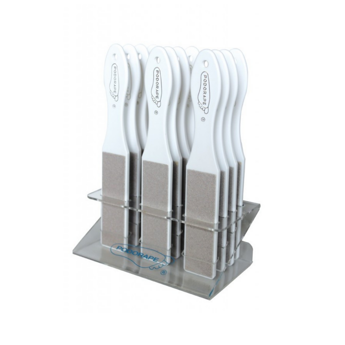Empty Podorape display for 12 Podorape graters