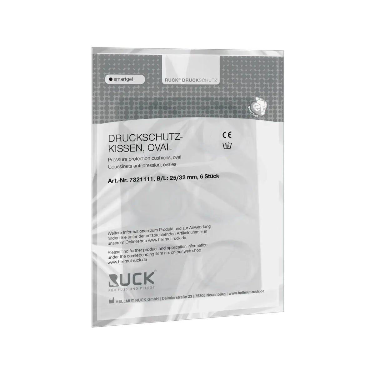 Self-adhesive smartgel protection - oval shape - 6 pieces - Ruck Ruck 