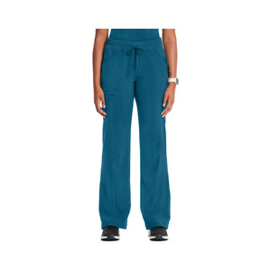 Quimper - Straight Drawstring Pants - Women - Cherokee Cherokee Medical Uniforms  Blue-Caribbean-3XL