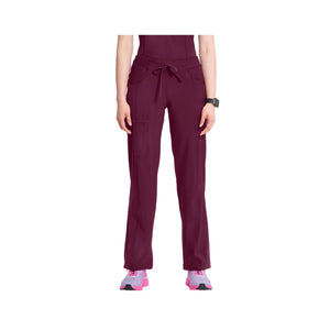 Quimper - Straight Drawstring Pants - Women - Cherokee Cherokee Medical Uniforms  Burgundy-3XL