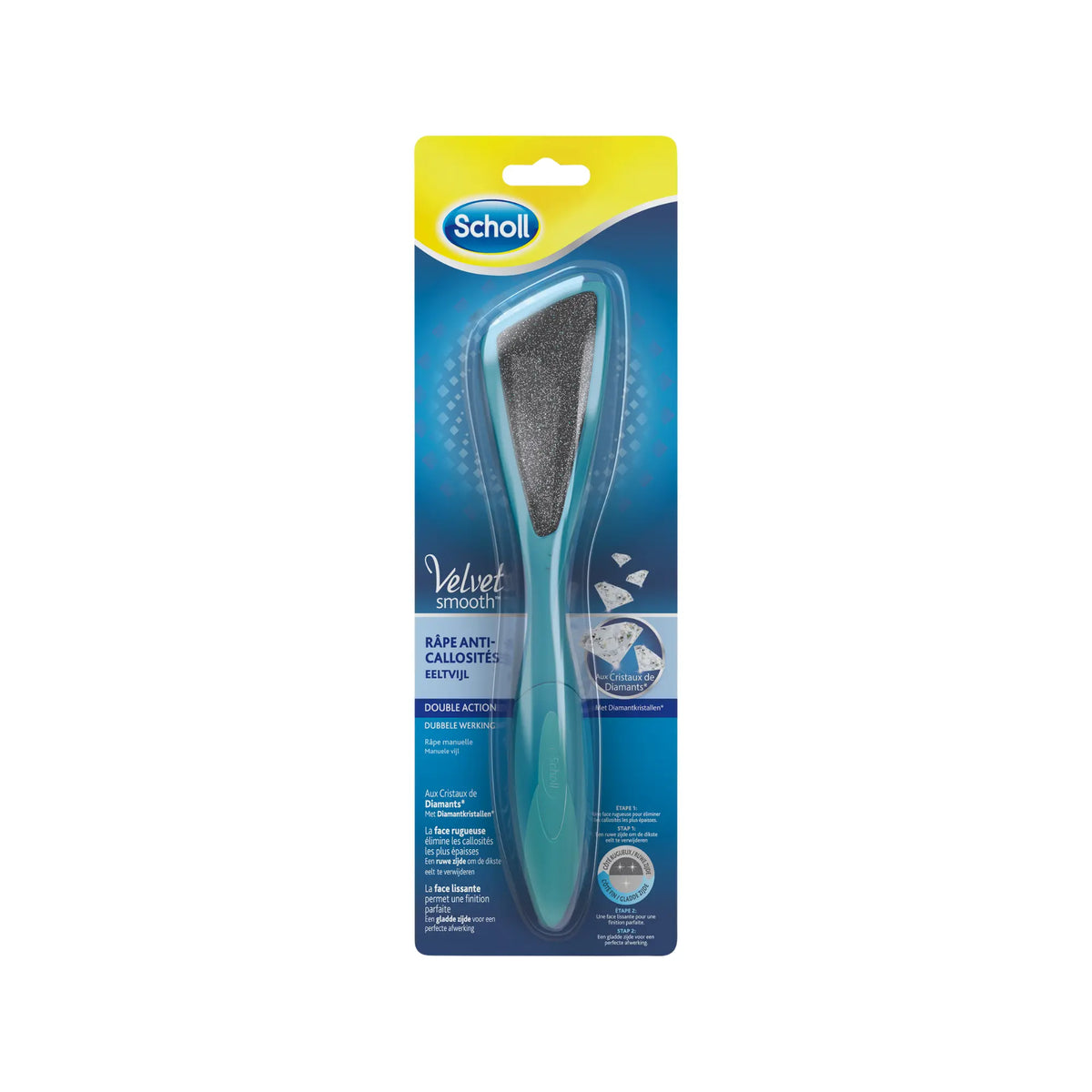 Pedicure Rasp - Double Action - Diamond Crystals - Scholl Scholl 