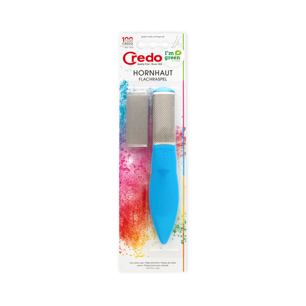 Pedicure rasp with stainless steel friction surface - 19 cm - Credo Credo 