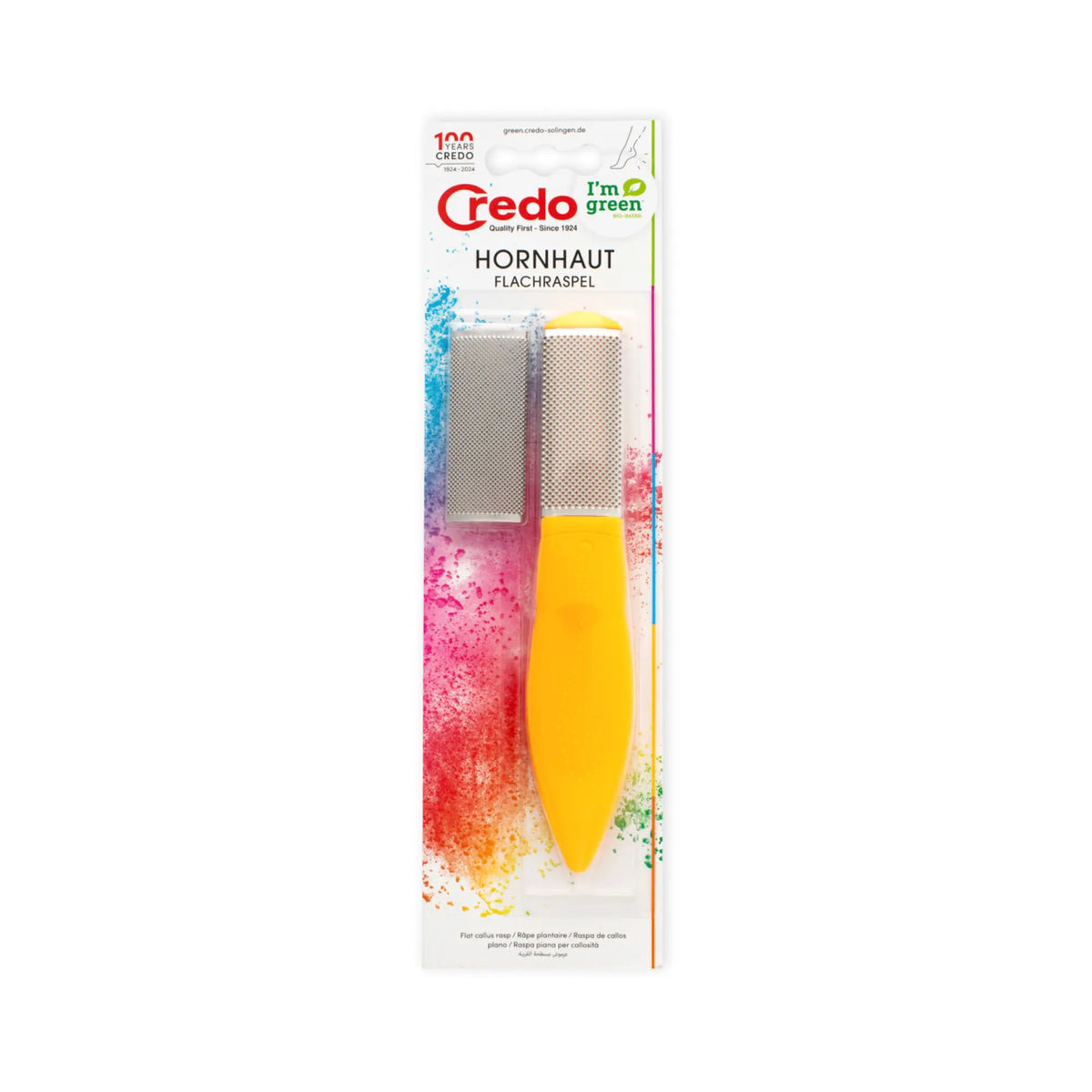 Pedicure rasp with stainless steel friction surface - 19 cm - Credo Credo 