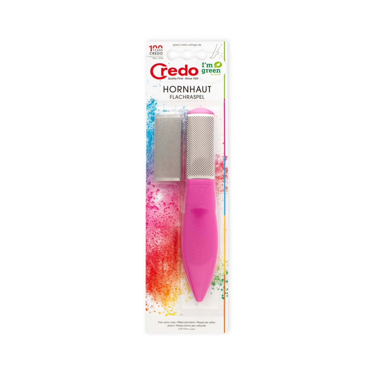 Pedicure rasp with stainless steel friction surface - 19 cm - Credo Credo 