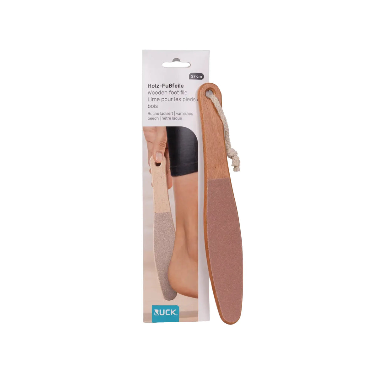 Double-sided beech wood grater - 180/100 grain - 27 cm - Ruck Ruck 