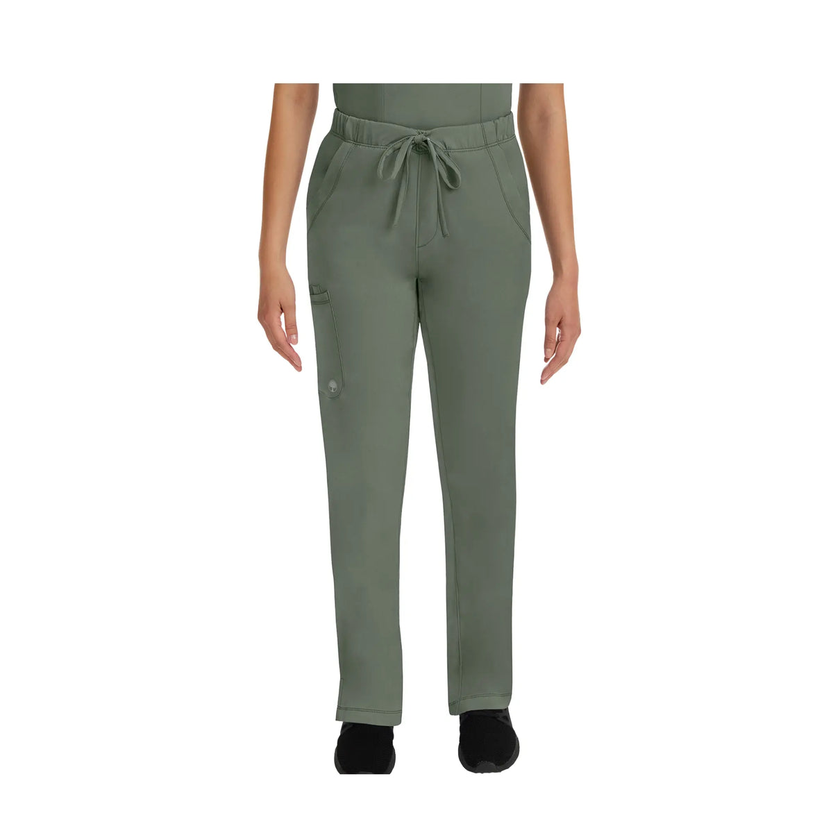 Rebecca - Drawstring Flared Pants - Women - Healing Hands - Color 2 Healing Hands  Olive / 3XL