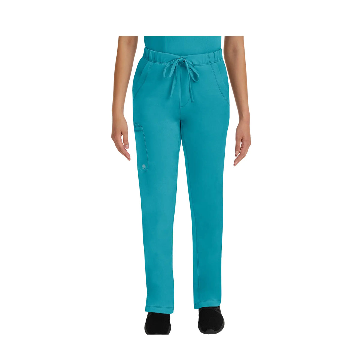 Rebecca - Drawstring Flared Pants - Women - Healing Hands - Color 2 Healing Hands  Caribbean Blue / 3XL